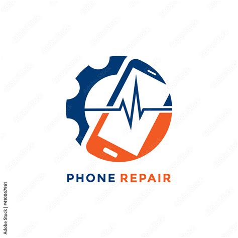 Phone Cell Repair Vector Logo Design Stock Vektorgrafik Adobe Stock