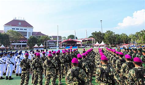 Prajurit Yonmarhanlan Iv Batam Ikuti Upacara Hut Ke Ri Di Dua Titik