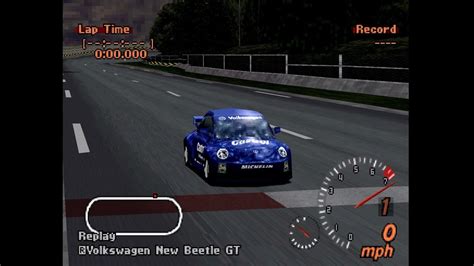 Gran Turismo 2 Volkswagen New Beetle GT Max Speed Gameplay All Cars