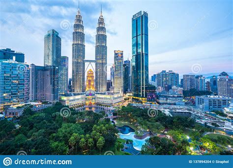 Beautiful Architecture Building Exterior City In Kuala Lumpur Skyline