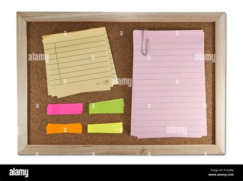 Blank Memo Notes On Cork Board Stock Photo Alamy