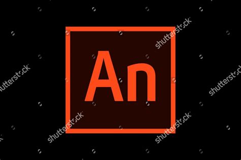 Adobe Animate Logo Black Background Editorial Stock Photo Stock Image