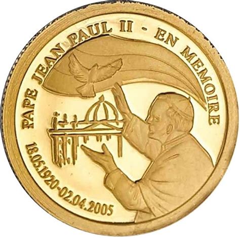 Francs In Memory Of Pope John Paul Ii Democratic Republic Of The