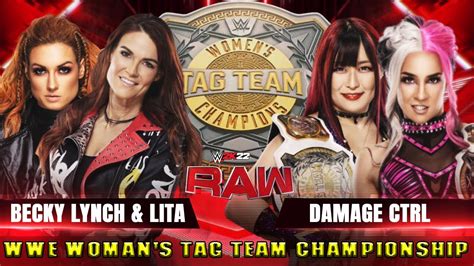 Wwe 2k22 Ps5 Becky Lynch And Lita Vs Damage Ctrl Womens Tag Team