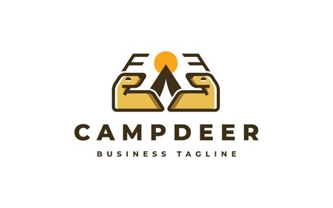 Forest Camp Deer Logo Template #353787 - TemplateMonster