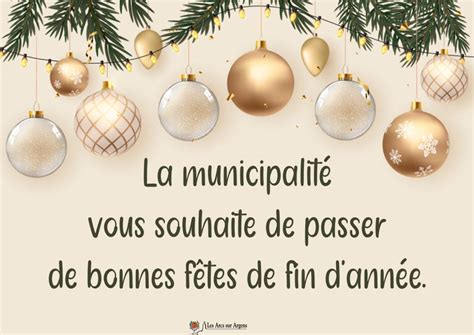 Joyeuses fêtes de fin d année Mairie des Arcs sur Argens