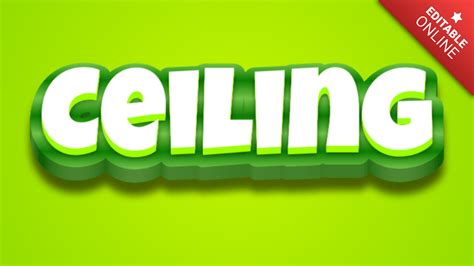 Ceiling Text Effect Generator Textstudio