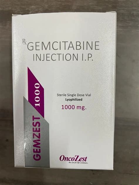 Gemzest 1000mg Gemcitabine Injection OncoZest 1 Vial At Rs 5814 Vial