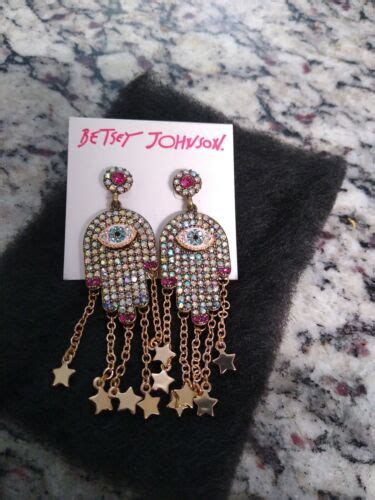 Betsey Johnson Evil Eye Earrings Beautiful In Long Ebay