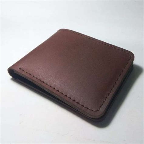 Jual Dompet Pria Kulit Asli Sapi Handmade Model Bifold Warna Coklat Di