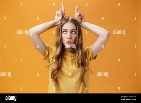 Girl Going Crazy From Boredom Making Freaky Funny Faces Fooling Around