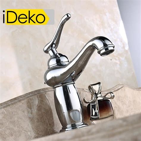 Ideko Robinet Mitigeur Lavabo Salle De Bain En Laiton Chrome Allah Tdp