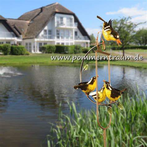 Vogelwippe Windspiel Gartenpendel Gartenwippe Familie Piepmatz Vogel V Gel