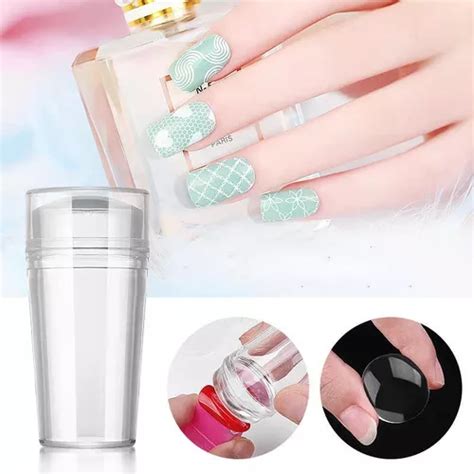 Sello Silicon Transparente Estampador Uñas Gelish Acrilicas Cuotas