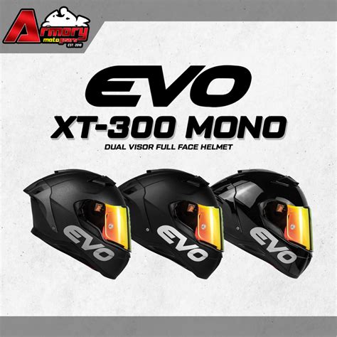 EVO XT 300 MONO REVO LENS DUAL VISOR FULL FACE HELMET FREE CLEAR LENS