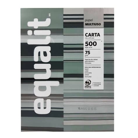 Papel Fotocopia Equalit Carta Multiuso G Hojas