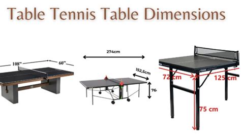 Table tennis table dimensions drawing size guide – Artofit