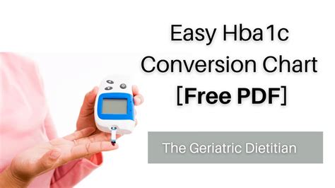 Easy HbA1c Conversion Chart [Free PDF] - The Geriatric Dietitian