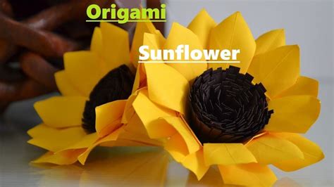 How To Make Origami Paper Sunflower Easy Origami Sunflower