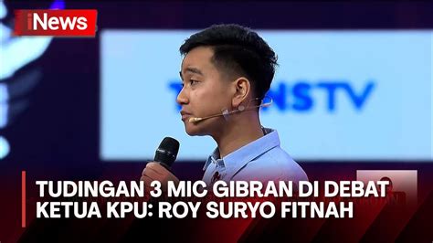 Viral 3 Mic Gibran Di Debat Cawapres Ketua KPU Roy Suryo Telah