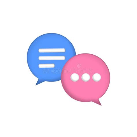 3d Speech Bubble Icons Realistic 3d Chat Talk Messenger