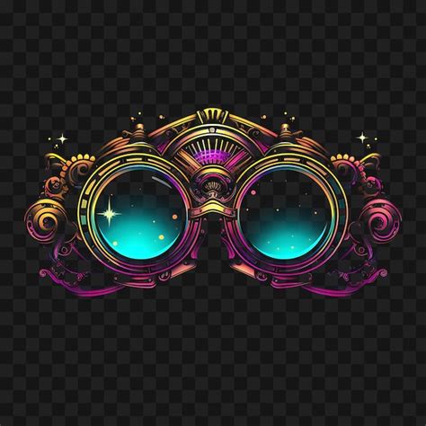 Premium Psd Psd Of Victorian Era Steampunk Iridescent Neon Lines