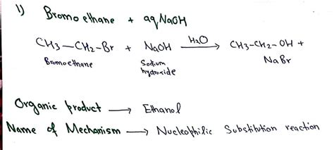 Solved Bromoethane Aqueous Naoh Course Hero