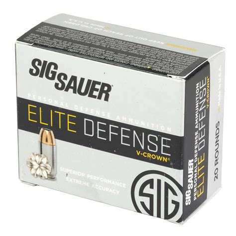 Sig Sauer Elite Performance V Crown Mm Gr Jhp Rds Battlehawk