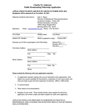 Fillable Online Wku Application Western Kentucky University Wku Fax