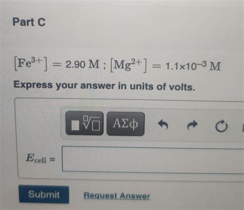 Solved A Voltaic Cell Employs The Following Redox Reaction