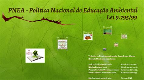 Lei Da Política Nacional De Educação Ambiental Dicas De Lei