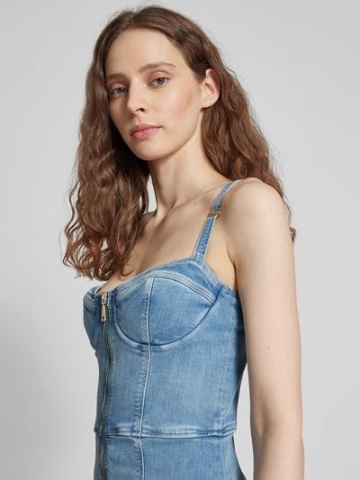 Guess Minikleid In Denim Optik Modell Marcela Jeansblau Online Kaufen