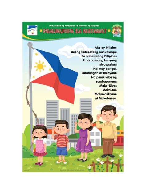 Joytoy Panunumpa Sa Watawat Poster Edamama