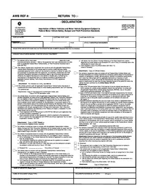 Fillable Online AWB REF RETURN TO DECLARATION Fedexcom Fax Email