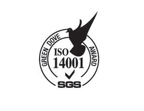 Sgsiso14001国外一款认证logo设计以徽章形态来体现权威。空灵logo设计公司