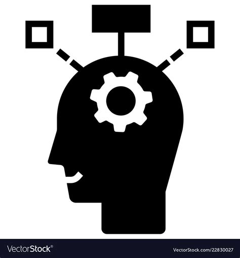 Critical Thinking Solid Royalty Free Vector Image