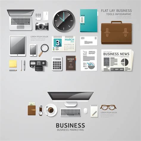 Infographic Business Office Tools Stock Image Everypixel