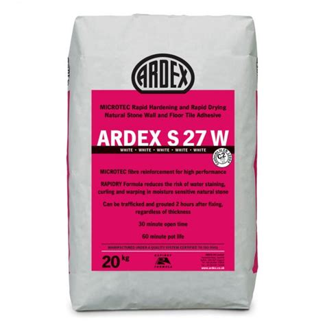 Ardex S W Microtec Flexible Rapid Set Tile Stone Adhesive White