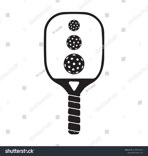 Pickleball Paddle Printable Vector Illustration Royalty Free Stock