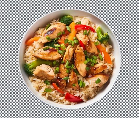 Premium Psd Yummy And Delicious Chicken Rice Isolated On Transparent