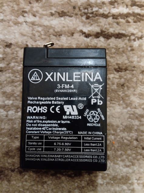 Akumulator XINLEINA 3-FM-4 6V4AH/20HR #1 - 10737246545 - oficjalne ...