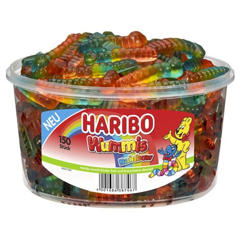 Haribo Wummis Rainbow 150 Stück in Runddose 1200g Amazon de