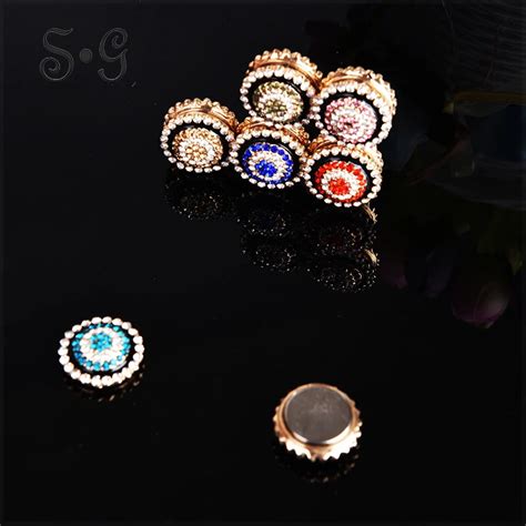 Round Muslim Brooch Pcs Dozen Enhanced Version Women Magnetic Scarf