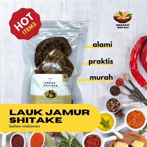 Jual Jamur Shitake Kering Hitam Premium Jamur Enoki Halal Jamur Shitake ...