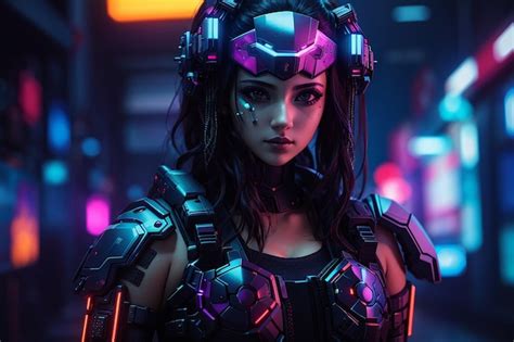 Premium Ai Image Cyberpunk Girl Beatiful Fullarmored From 3030