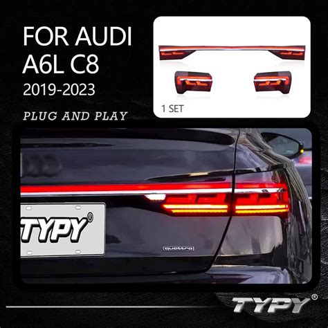 TYPY Car Tail Lights For Audi A6L 2019 2023 LED Car Tail Lamps Daytime