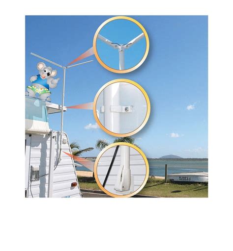 Foldaway Compact Tv Antenna Aerial For Caravan Camper Trailer 900 0