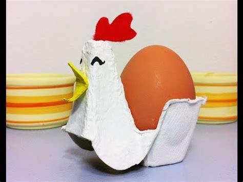 Cómo hacer una gallina huevera de Pascua con cartón Tutorial DIY