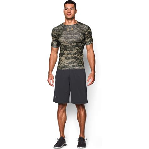 Under Armour Synthetic Digi Woodland Camo Compression S S Tee In Green For Men Lyst