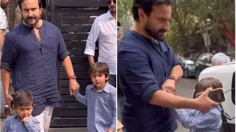 Taimur Says I Dont Want To Get In Father Saif Ali Khan Gives An